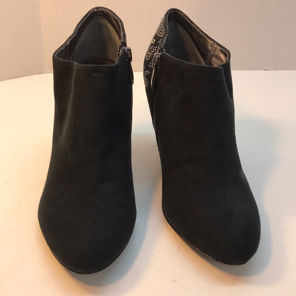 Kathy Van Zeeland Black Booties Silver &Gray Beads - Picture 2 of 12